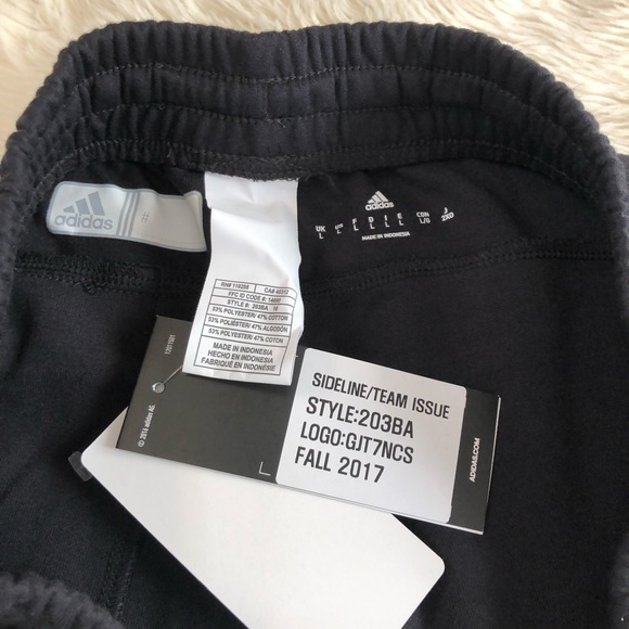 NWT Adidas North Carolina State WolfpackTeam Issued Black Sweatpants Men Large - Picture 4 of 6